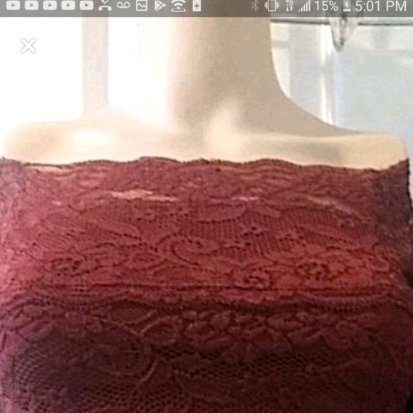 Lace off shoulders top - Picture 1 of 3